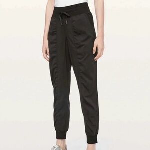Black Lululemon dance studio joggers